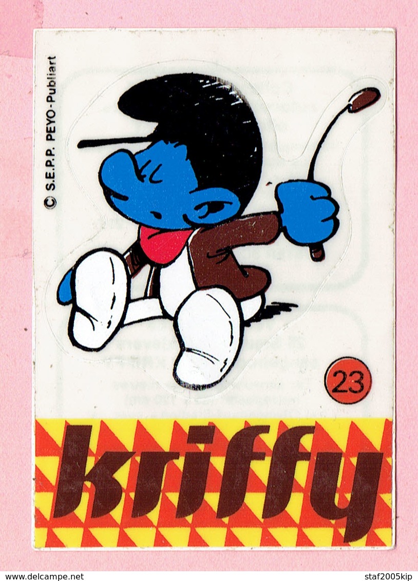 Sticker - Kriffy - Smurf N° 23 - Autocollants Schtroumpfs - Autocollants