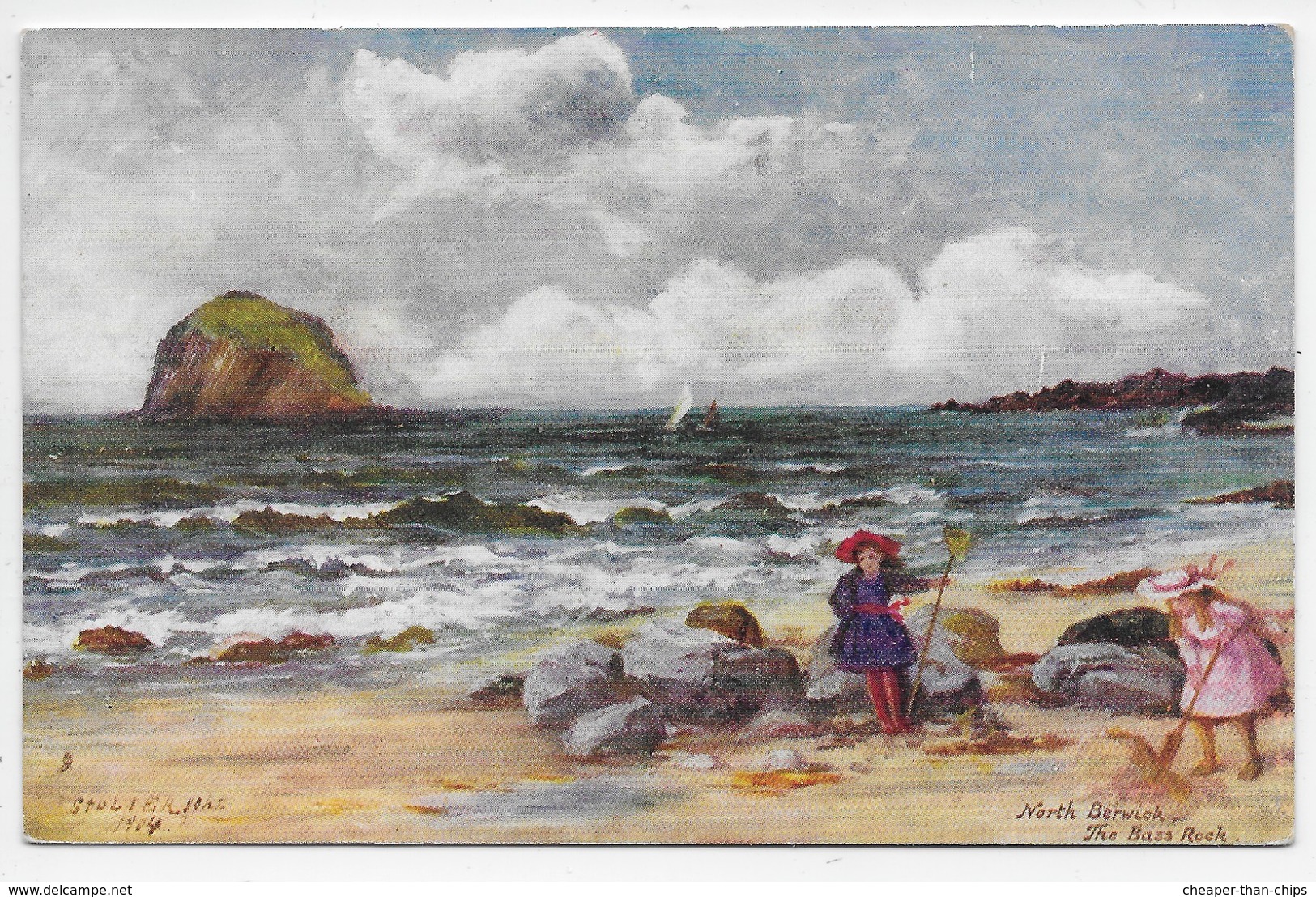 North Berwick - The Bass Rock - Tuck Oilette 7214 - Berwickshire