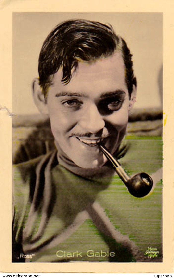 CINÉMA ANCIEN - ACTEUR : CLARK GABLE - PHOTO  COLORISÉEdes ANNÉES 1920 - '30 : ROSS - DIMENSIONS ~ 5 X 7 CM (aa650) - Acteurs