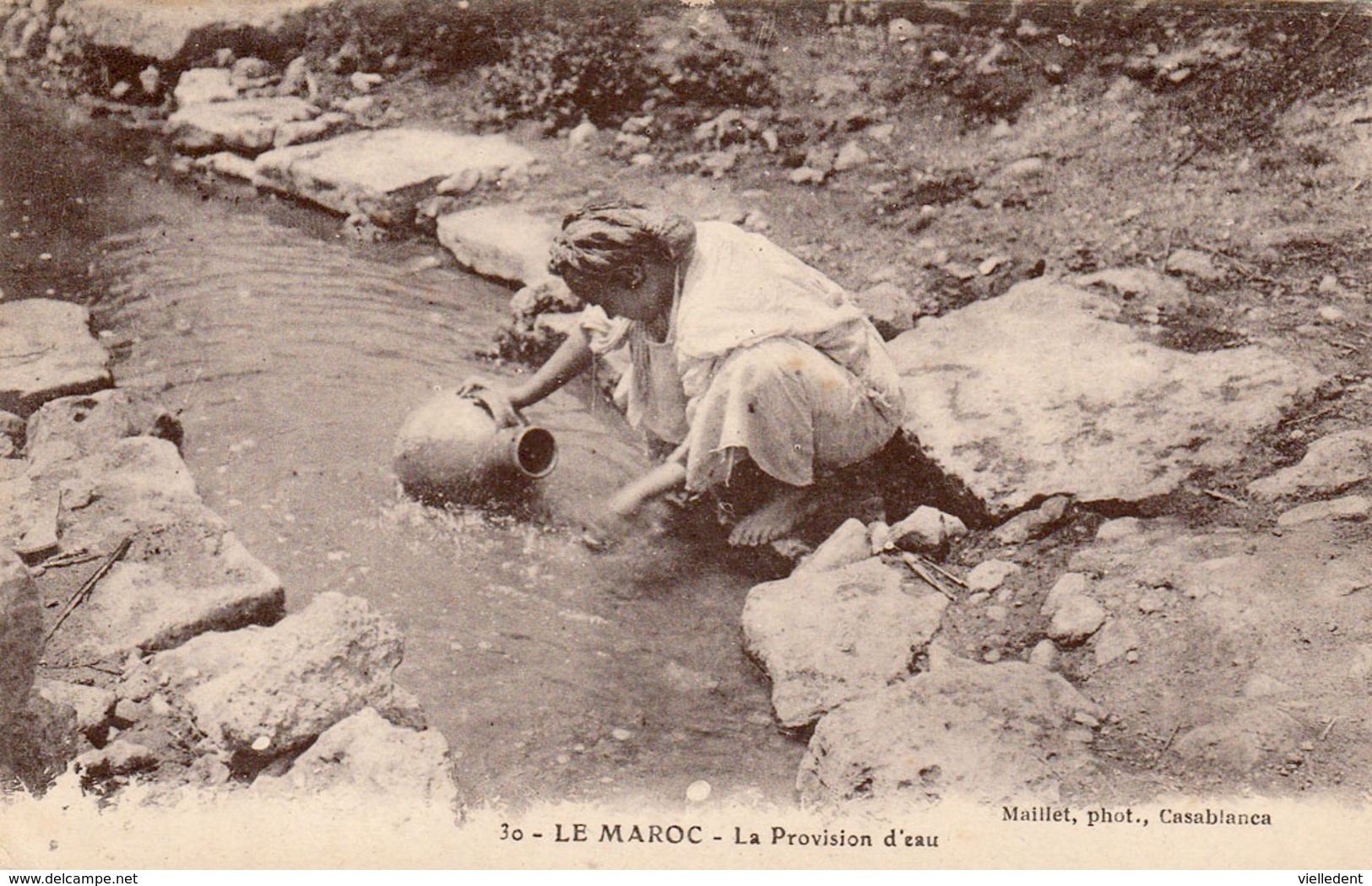 MAROC - La Provision D'eau - Photographe Maillet - Très Bon état - 2 Scans - Marchands