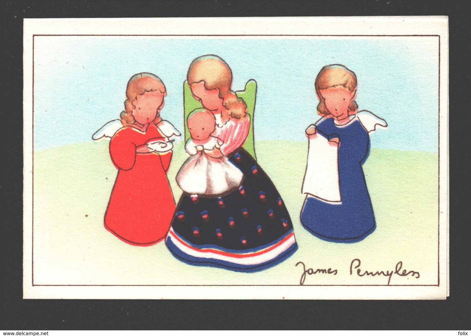 James Pennyless - Double Card - Children / Enfants / Kinder - Naïf / Naive - 10,2 X 6,7 Cm - Pennyless, James