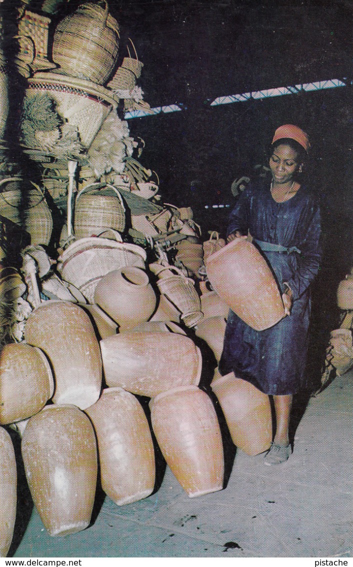 Vintage 1950-1960 - Port-au-Prince Haiti - Pottery Market - Marché Poterie Craft Artisanat - Stamp Postmark - 2 Scans - Haiti