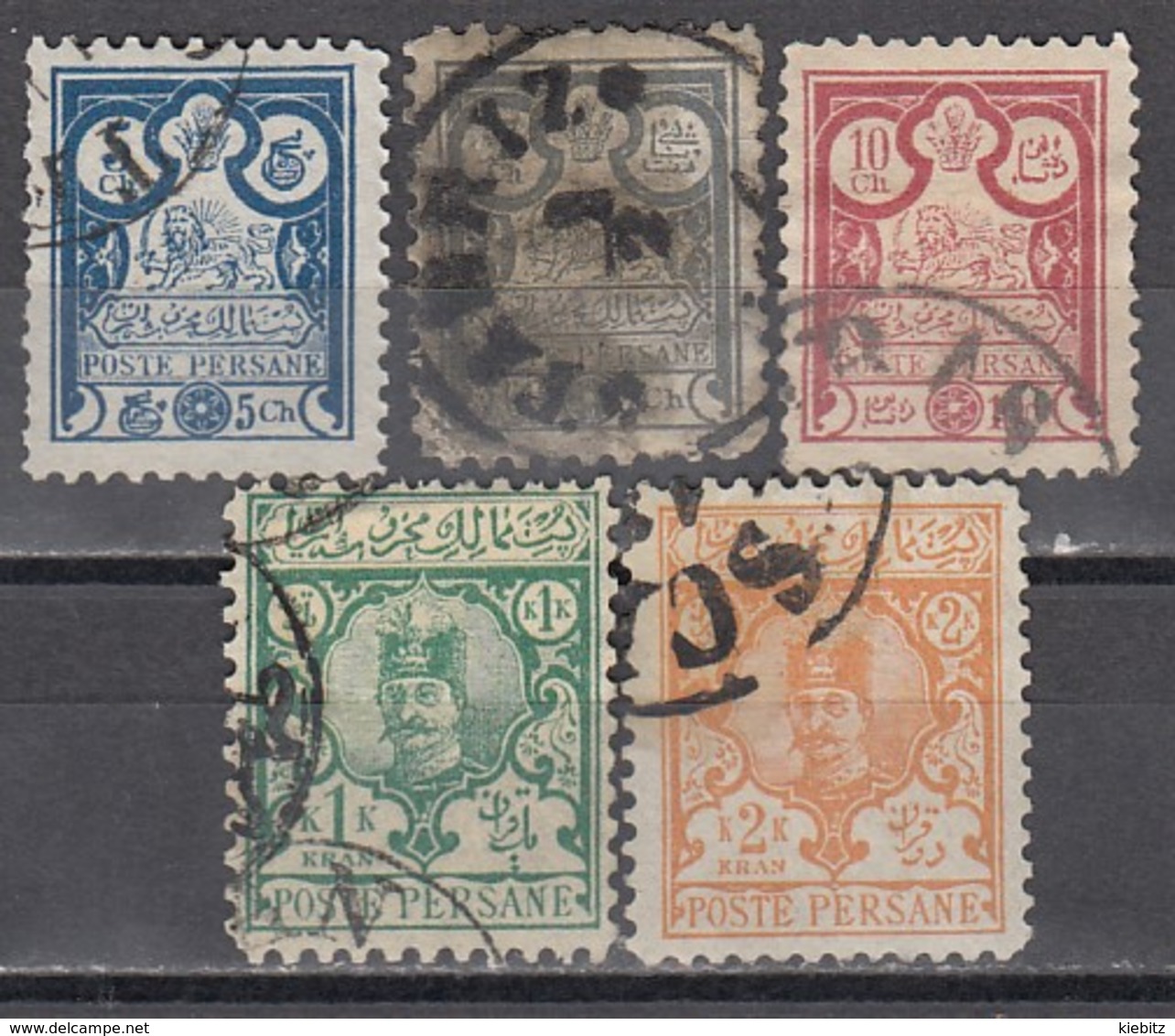 IRAN 1891 - MiNr: 71 - 79 Lot 5x   Used - Iran