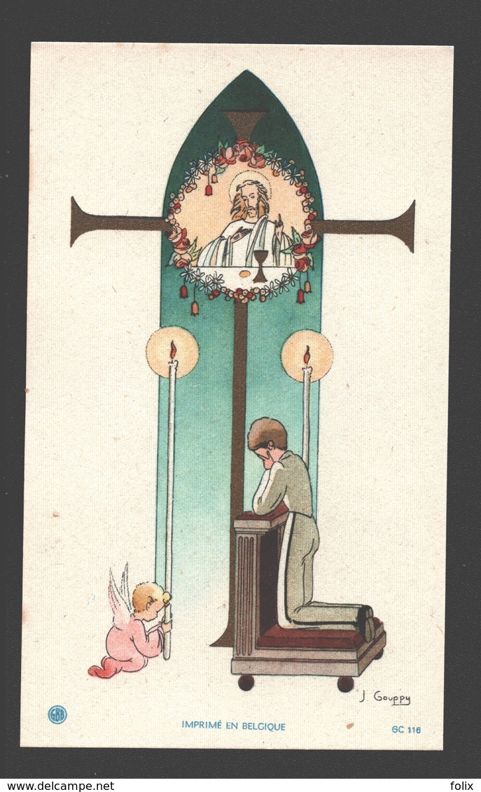 Religious Picture / Image Pieuse - Naïf / Naive - Ca 11 X 6,6 Cm - J. Gouppy - Andere & Zonder Classificatie