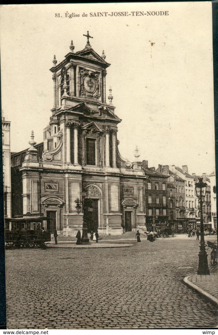 BRUXELLES :  St Josse : L'EGLISE   Tram Hyppique - St-Joost-ten-Node - St-Josse-ten-Noode