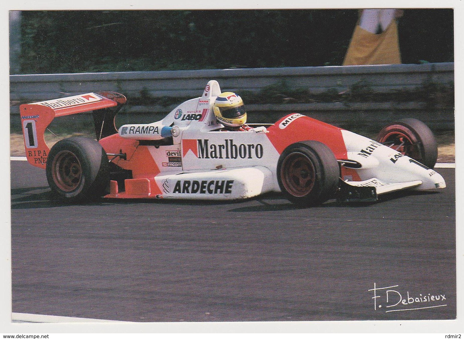 1450/ (F-1 Grand Prix - Photo F. Debaisieux, 1990). ARDECHE. MARLBORO. - Non écrite. Unused. Non Scritta. Ungelaufen. - Grand Prix / F1