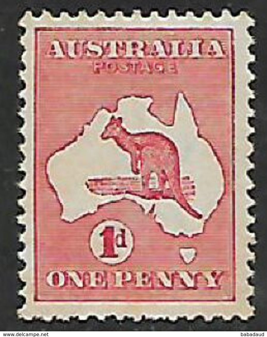 Australia, Kangaroo, 1913, 1d,   MH *, Gum Tone - Mint Stamps