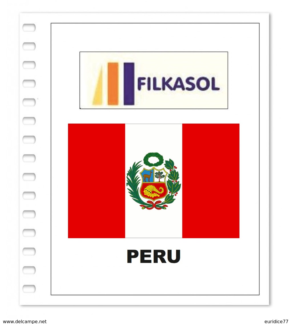 Suplemento Filkasol Peru 2018 - Ilustrado Para Album 15 Anillas - Pre-Impresas