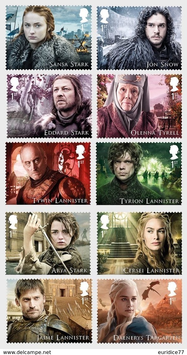 Great Britain 2018 - Game Of Thrones Stamp Set Mnh - Nuevos