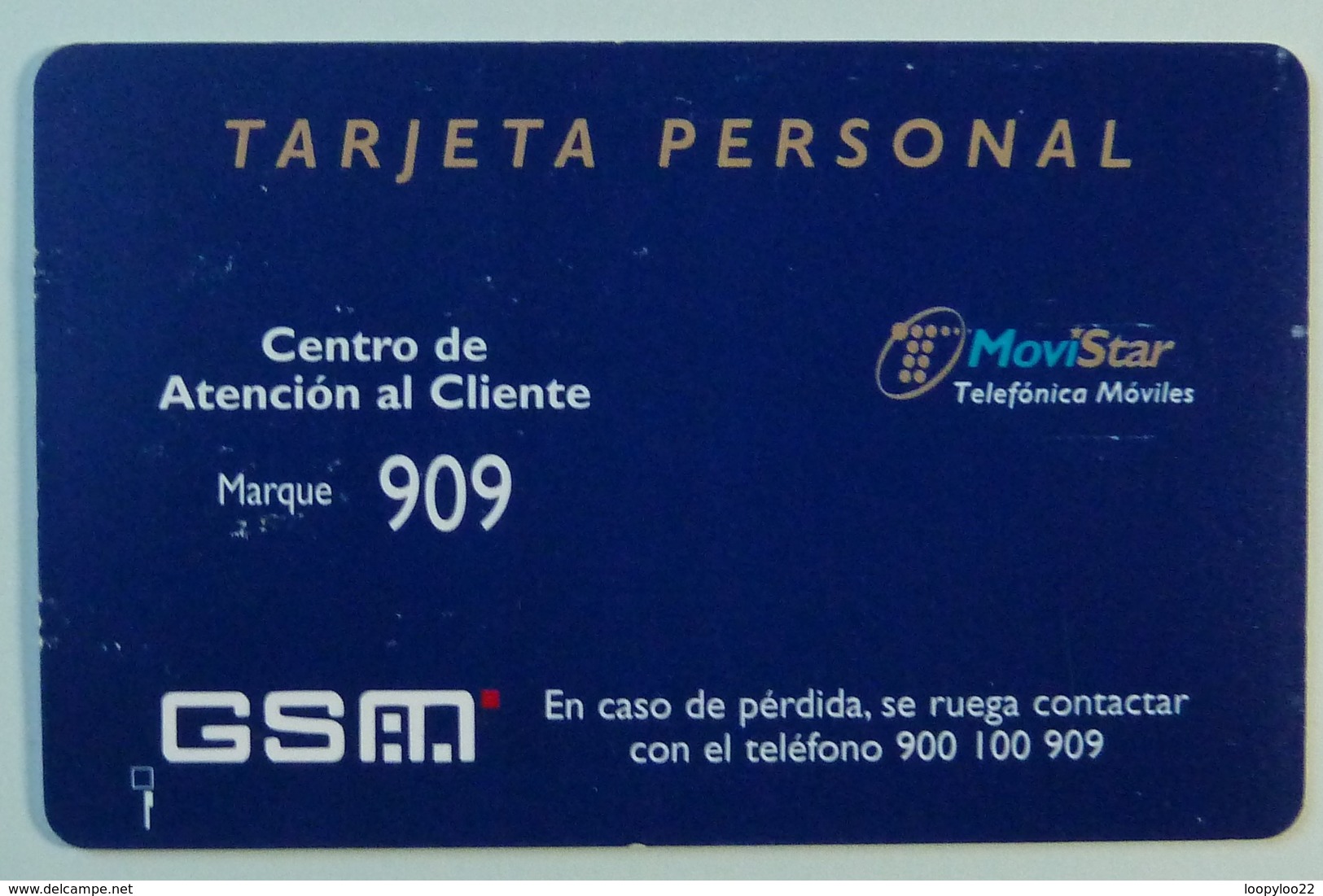 SPAIN - GSM Chip - Movistar - M-GSM-012 - 11/95 - Used - Telefonica