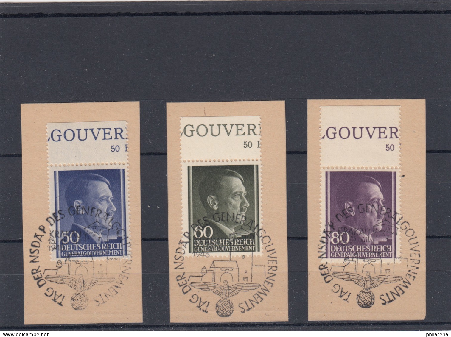 GG Generalgouvernement MiNr. 110-112, Gestempelt, Sonderstempel - Besetzungen 1938-45