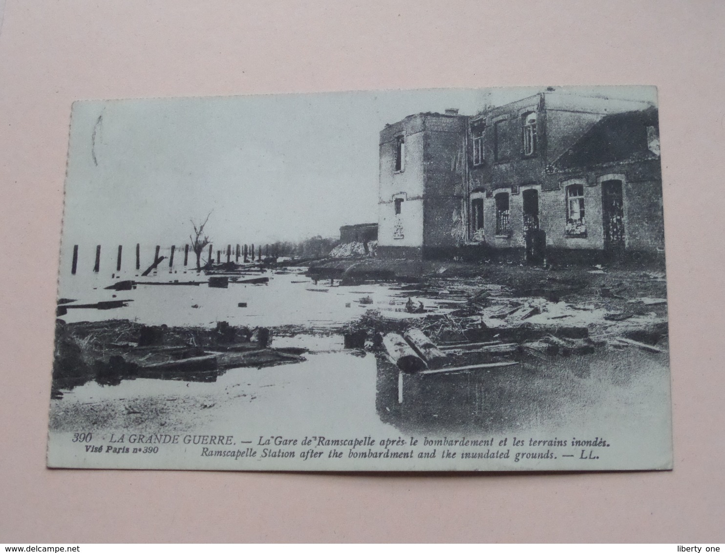 La Gare De RAMSCAPELLE Après Le Bombardement ( 390 - Levy ) Anno 1920 ( Zie Foto's ) ! - Guerre 1914-18