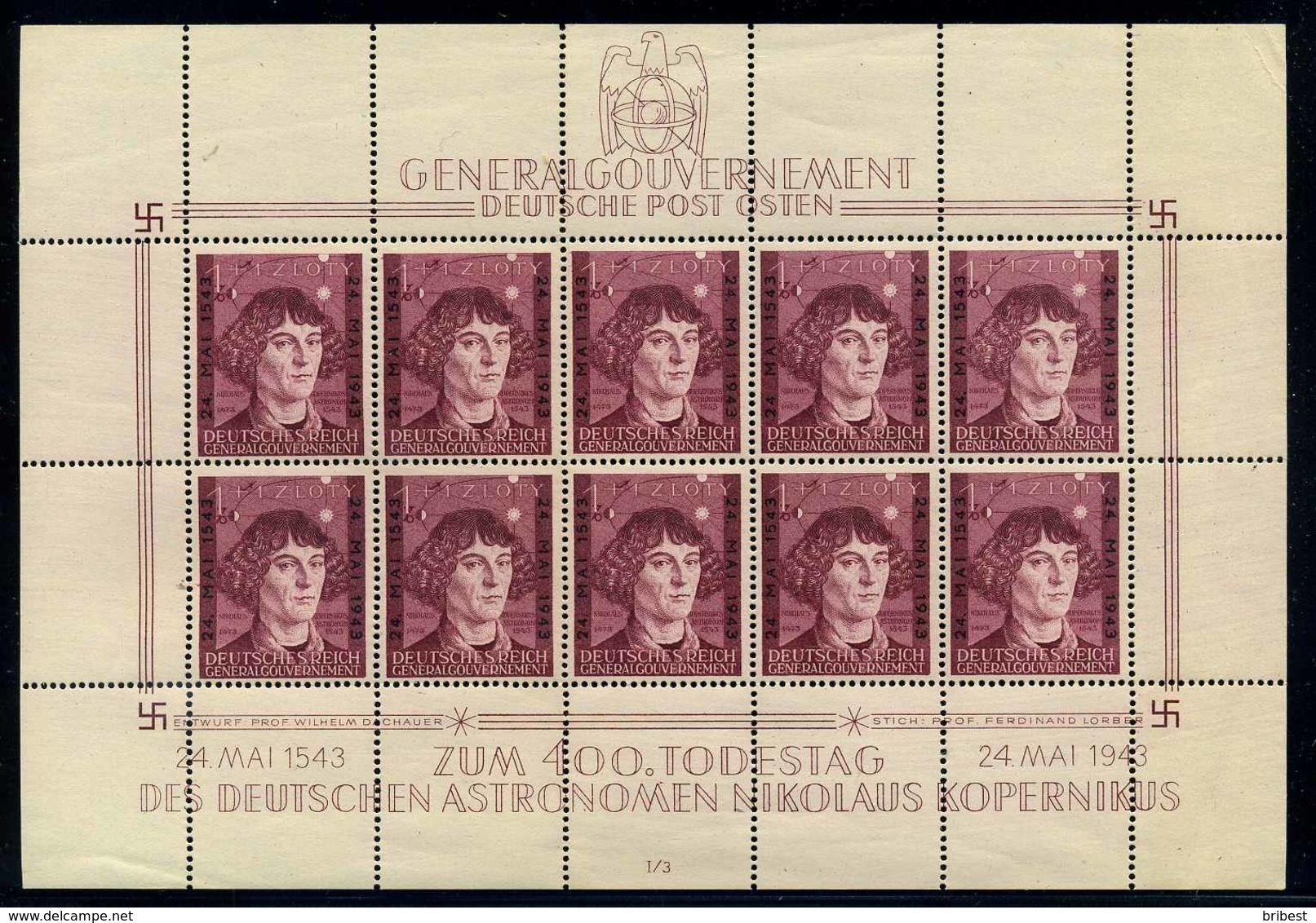 GENERALGOUVERNEMENT 1943 Nr 104 Postfrisch (111379) - Besetzungen 1938-45