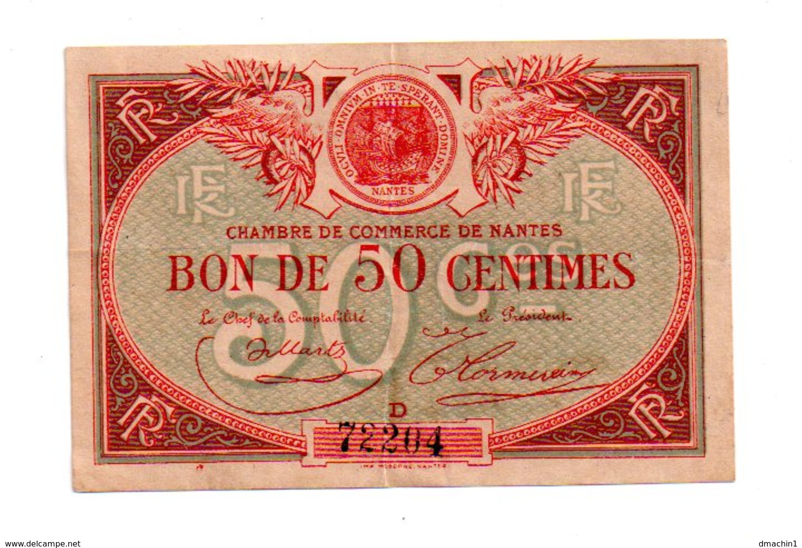 Nantes -50 Centimes-voir état - Handelskammer