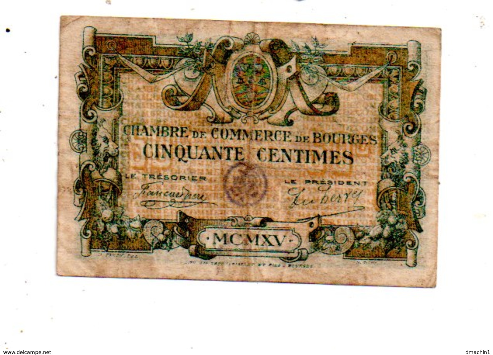 Bourges -50 Centimes-voir état - Handelskammer