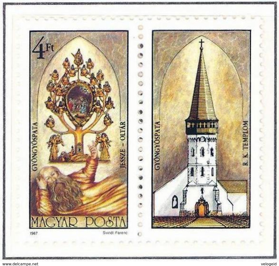 Hungria. Hungary. 1987. Mi 3921. 13th Cent. Church At Gyongyospata - Unused Stamps