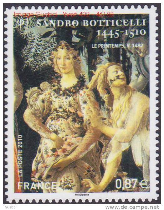 Autoadhésif(s) De France N°  492 ** Au Modèle 4518 - Oeuvre De Sandro Botticelli - Zéphyr Et La Nymphe Chloris - Nuovi