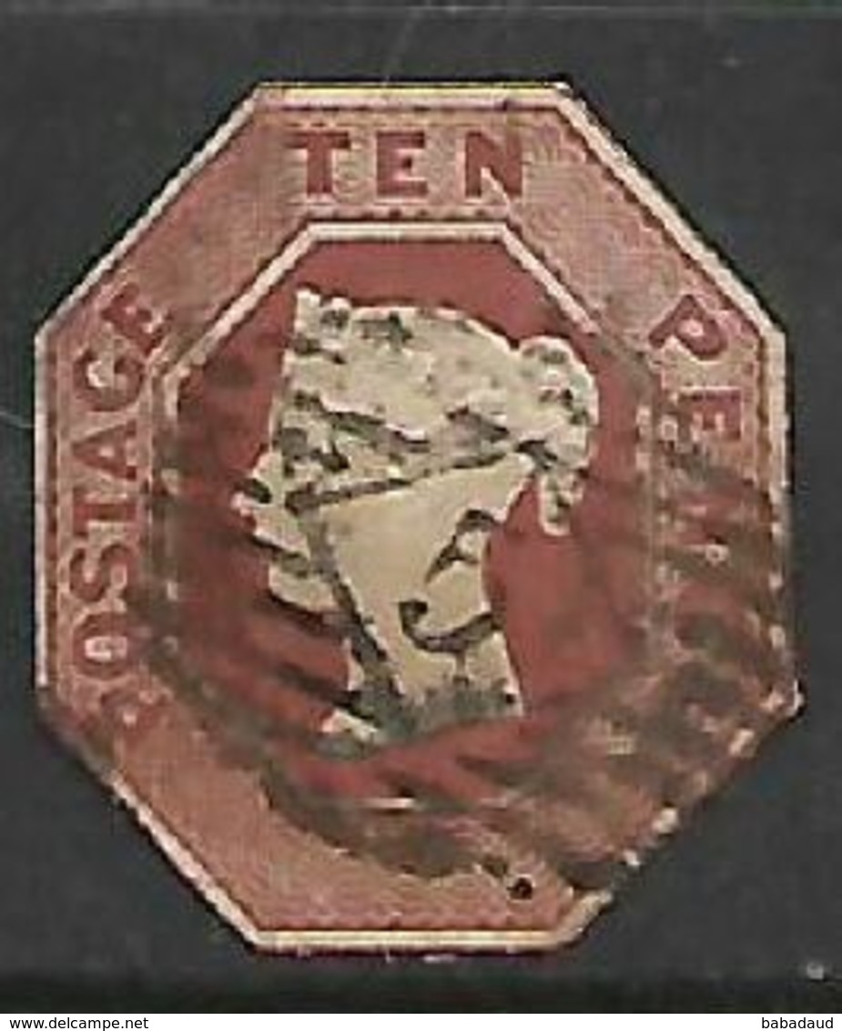 Great Britain, Queen Victoria, 1848, Ten Pence, Used, Cut To Shape - Gebraucht