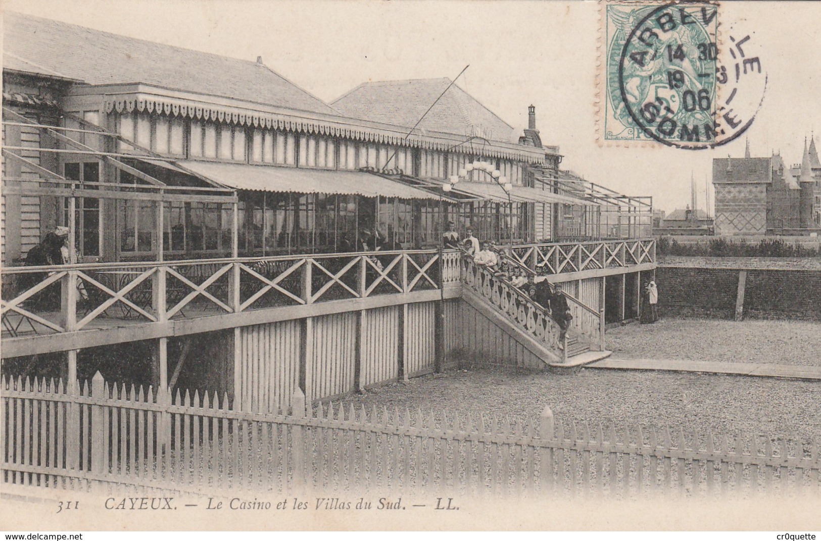 80410 CAYEUX SUR MER - CASINO Et VILLAS En 1906 - Cayeux Sur Mer