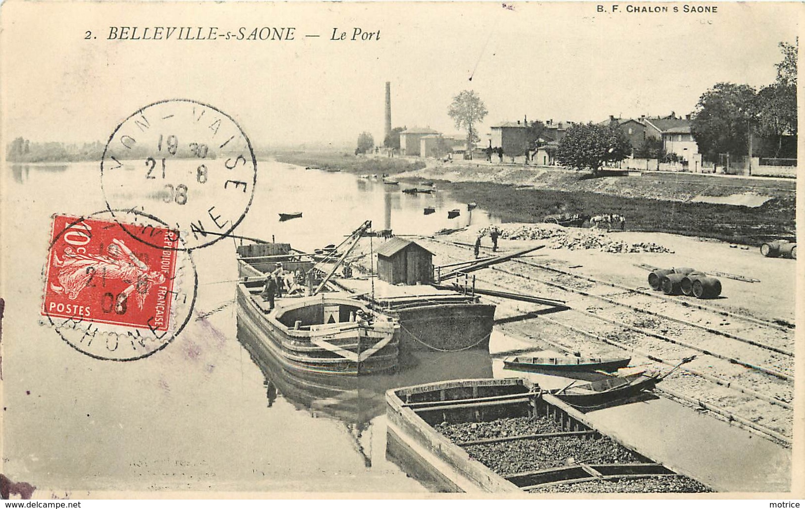 BELLEVILLE SUR SAONE - Le Port. (péniche) - Péniches