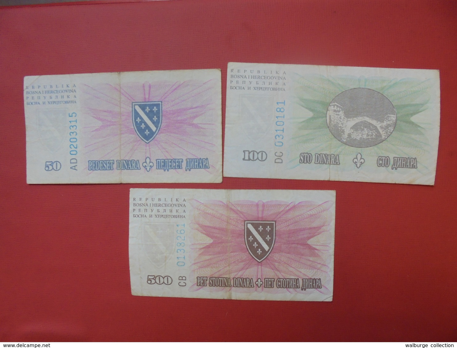 LOT 3 BILLETS "BOSNIE-HERZEGOVINE" NEUFS Ou CIRCULER - Lots & Kiloware - Banknotes