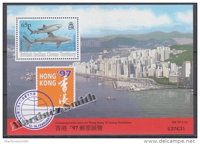 British Indian Ocean 1996 Yvert BF 7, Hong Kong 97 Stamp Exhibition Commemorative Issue - Miniature Sheet- MNH - Territorio Británico Del Océano Índico