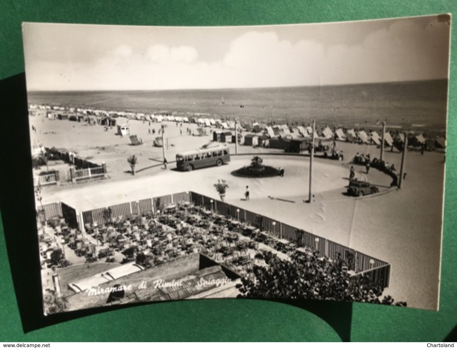 Cartolina Miramare Di Rimini - Spiaggia - 1957 - Rimini