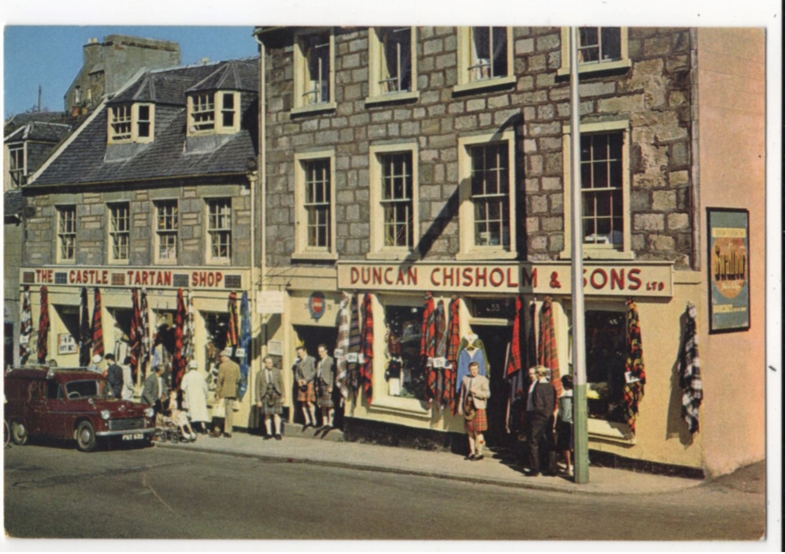 Duncan Chisholm Kilt Maker Tartan Shop Castle Street Inverness Postcard - Inverness-shire