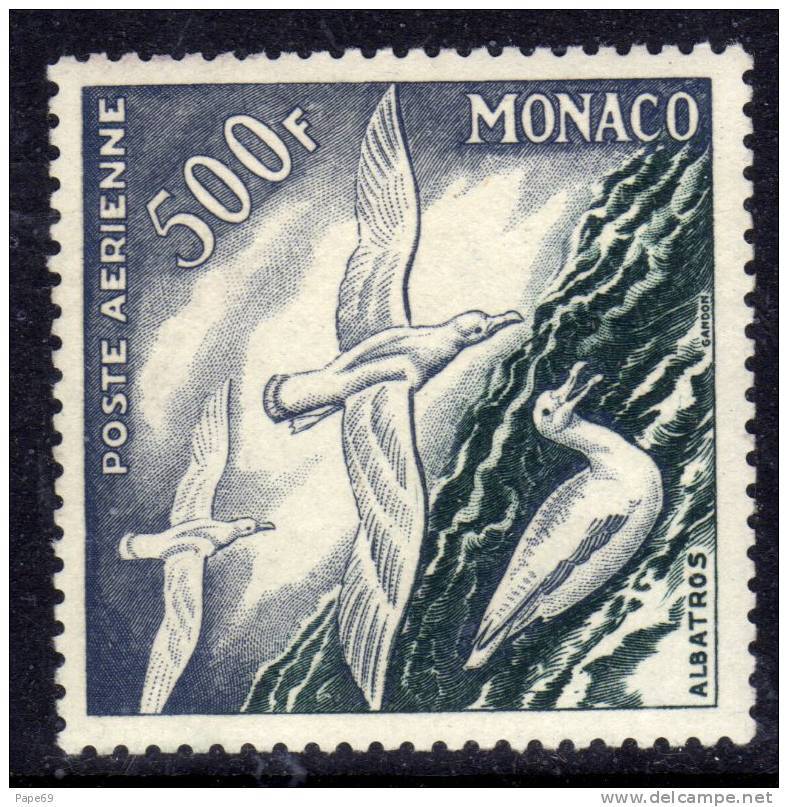 Monaco PA N° 57 X  Oiseaux De Mer : Albatros Trace De Charnière Sinon TB - Posta Aerea