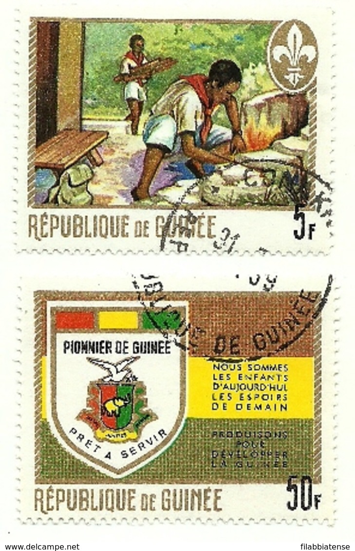 1969 - Guinea Repubblica 386 + 391 Pionieri - Guinea (1958-...)