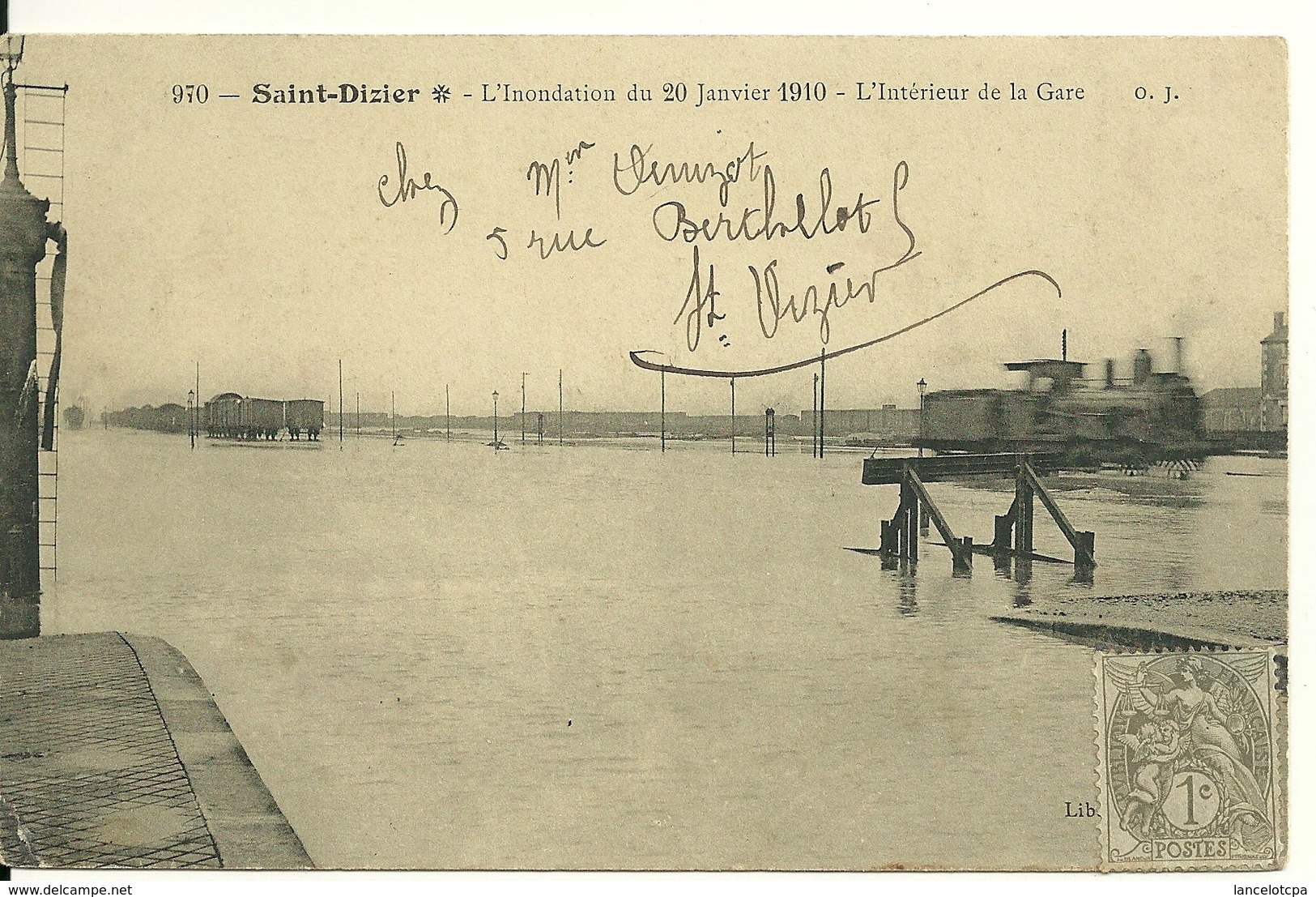 52 - SAINT DIZIER - INONDATION 1910 / L'INTERIEUR DE LA GARE - Saint Dizier