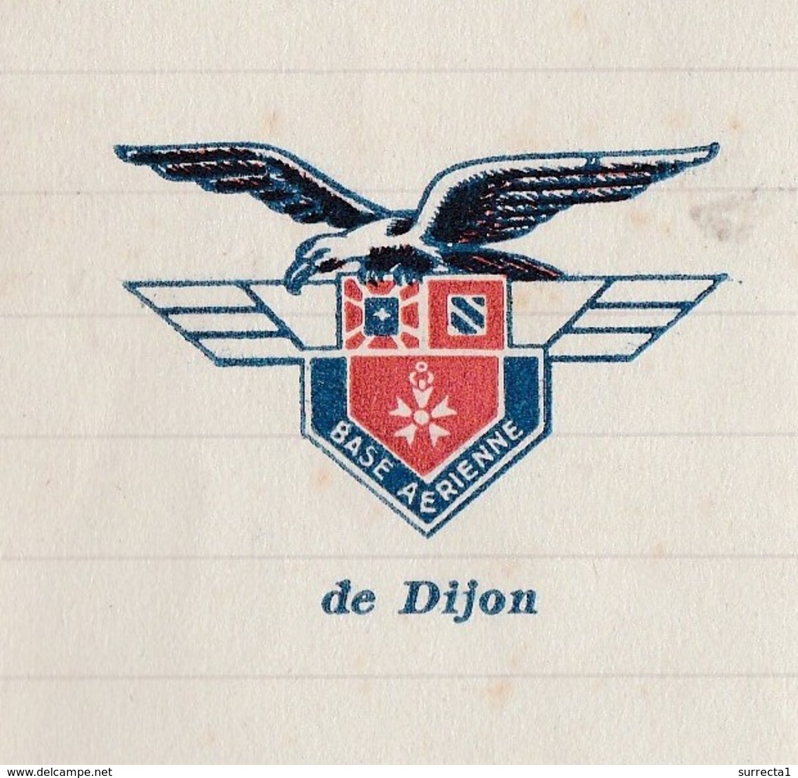 Courrrier 1936 / Entête Emblème BA Dijon / Base Aérienne / Aviation / 21 Dijon - Documents