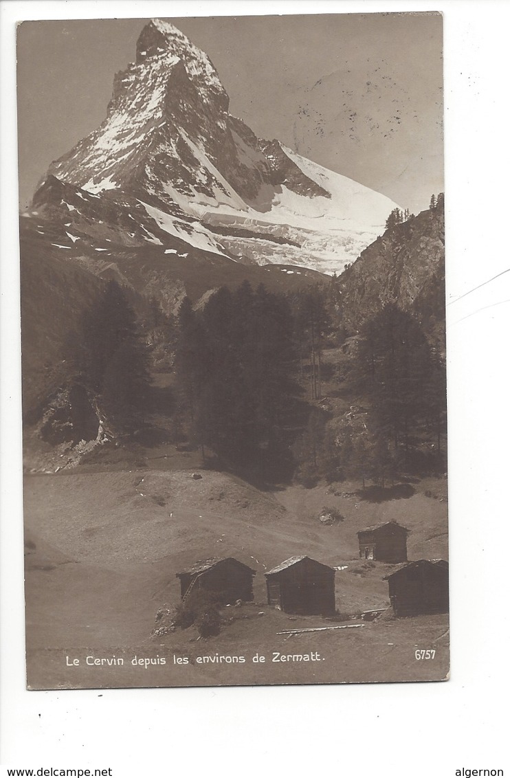 21543 - Le Cervin Depuis Les Environs De Zermatt Chalets 1925 - Zermatt