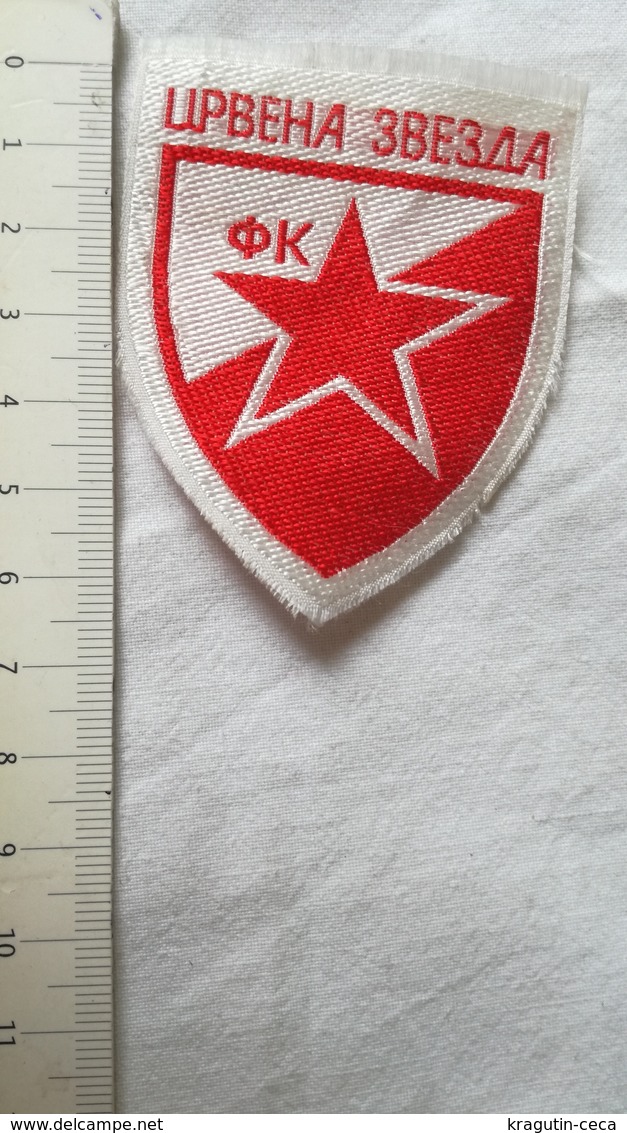 RED STAR CRVENA ZVEZDA EX YUGOSLAVIA SERBIA FOOTBALL CLUB PATCH SPORT EMBLEM Flicken YOUGOSLAVIA SERBIE EMBLÈME Insignia - Uniformes Recordatorios & Misc