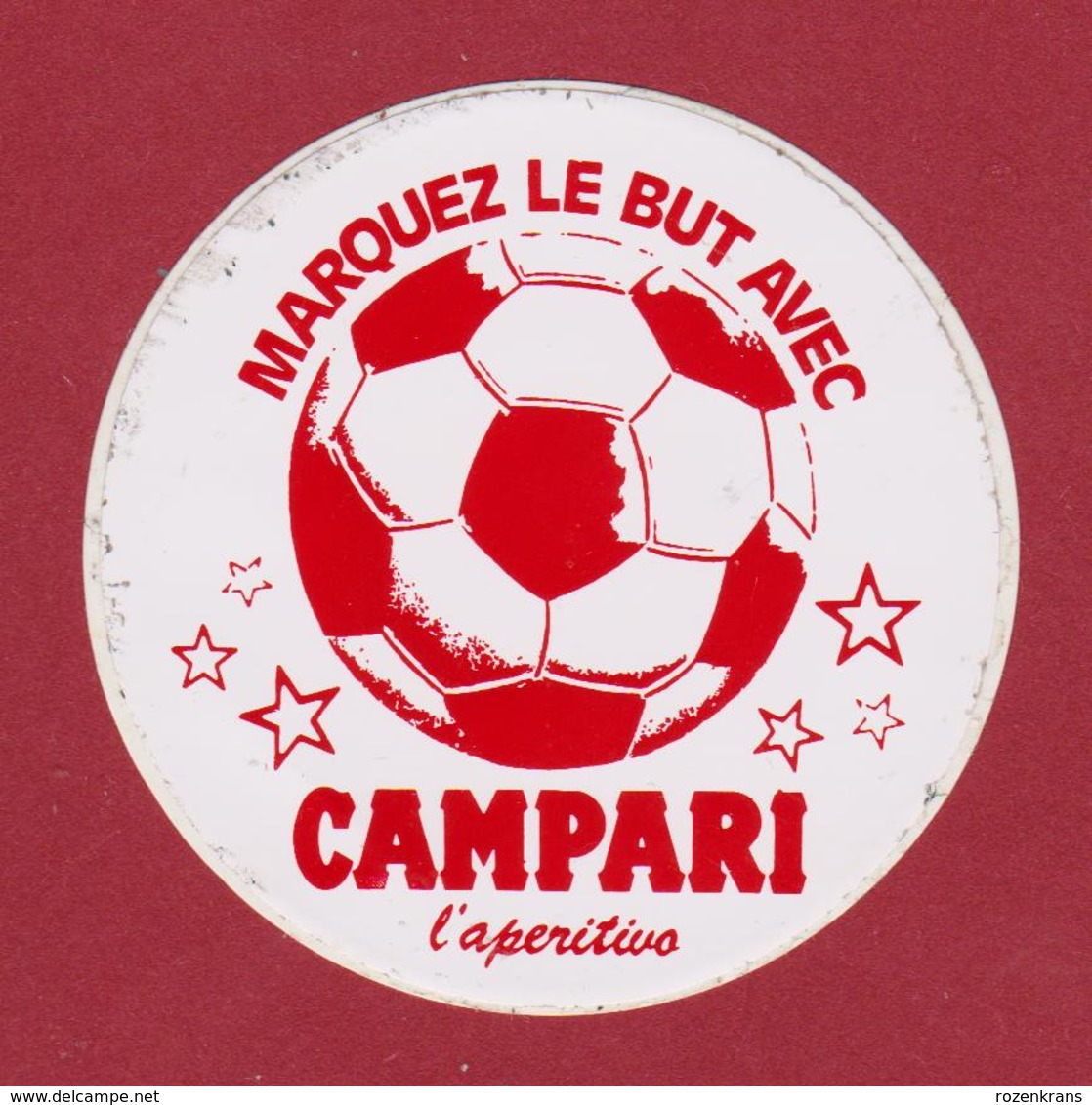 Sticker Autocollant Campari Alcohol Strong Drink Alcohol Aufkleber Adesivo Football Voetbal Ball Foot - Autocollants