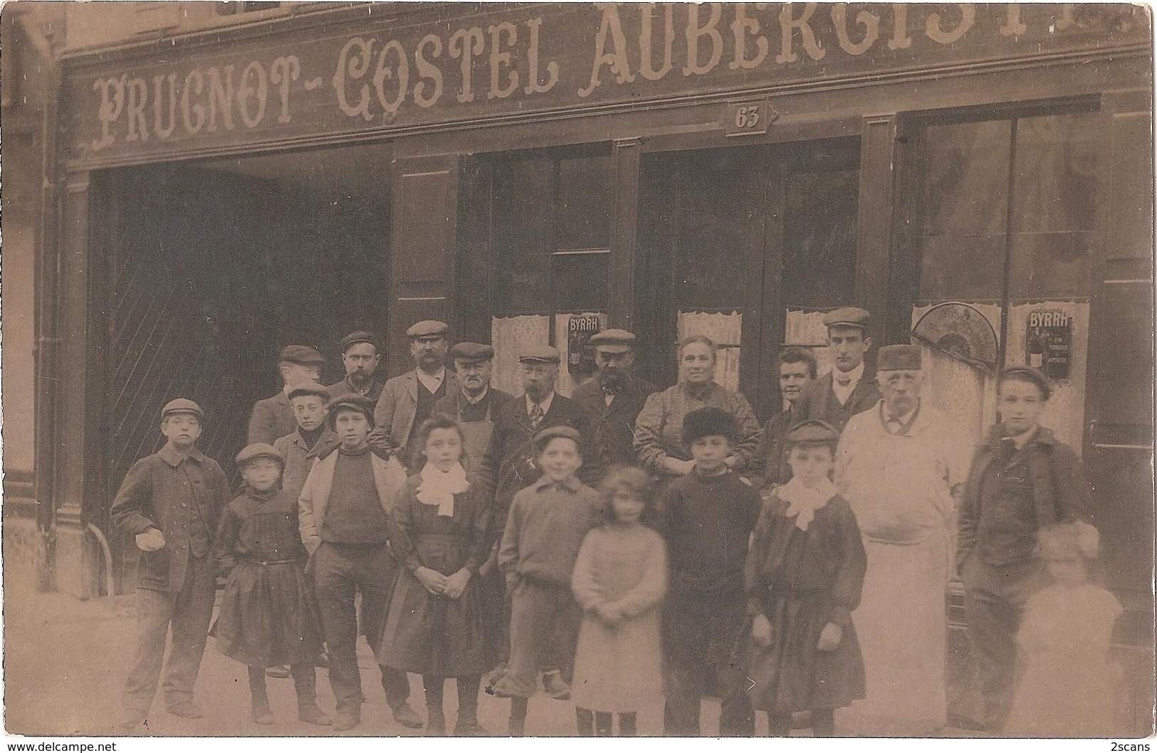 Dépt 10 - TROYES (63, Rue Kléber) - CARTE-PHOTO Devanture Restaurant PRUGNOT-COSTEL AUBERGISTE - Troyes