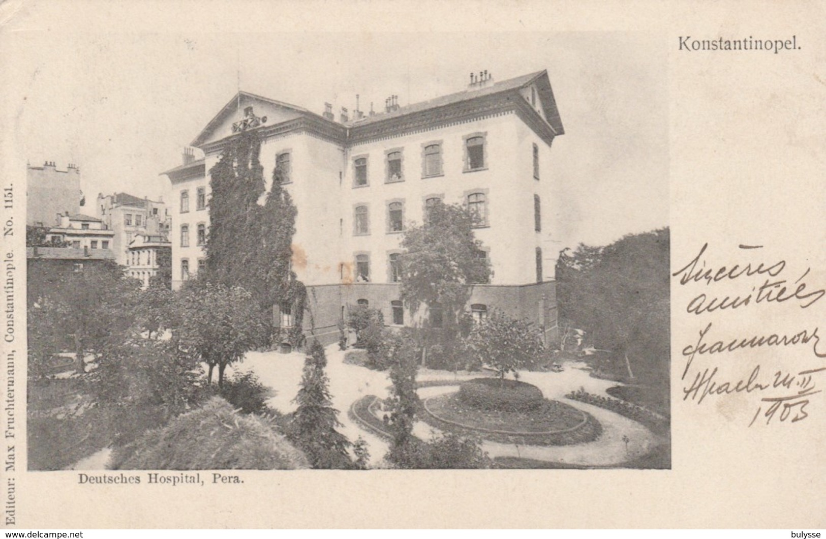 Turquie Constantinople Deutsches Hopital Pera - Turquie