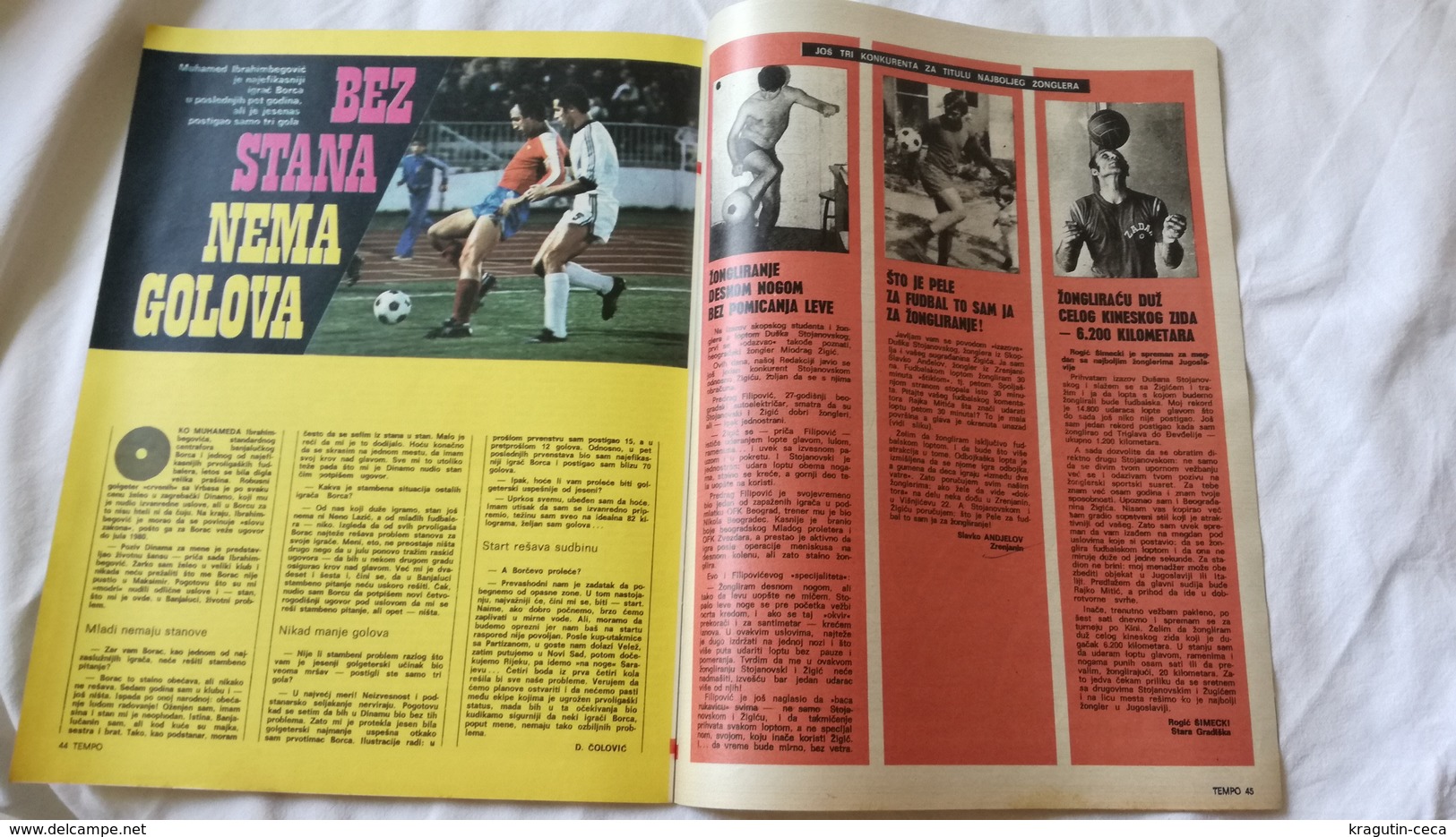1979 TEMPO YUGOSLAVIA SERBIA SPORT FOOTBALL MAGAZINE NEWSPAPERS BASKETBALL CHAMPIONSHIPS ZUNGULA DINAMO WILSON DZONI POS - Deportes