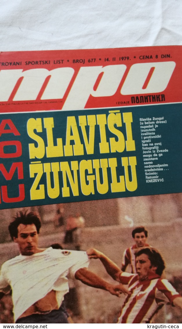 1979 TEMPO YUGOSLAVIA SERBIA SPORT FOOTBALL MAGAZINE NEWSPAPERS BASKETBALL CHAMPIONSHIPS ZUNGULA DINAMO WILSON DZONI POS - Sports