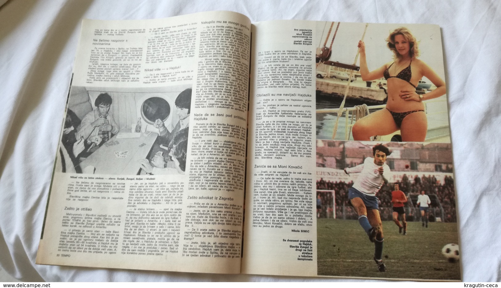 1979 TEMPO YUGOSLAVIA SERBIA SPORT FOOTBALL MAGAZINE NEWSPAPERS BASKETBALL CHAMPIONSHIPS ZUNGULA DINAMO WILSON DZONI POS