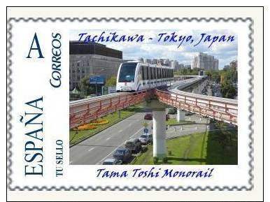 ESPAÑA*SPAIN*MONORAIL SYSTEMS*TAMA TOSHI MONORAIL*TACHIKAWA,TOKYO, JAPAN*TRAINS*RAILWAYS*TU SELLO - Trains