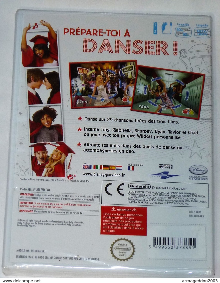 JEU NINTENDO Wii HIGH SCHOOL MUSICAL 3 DANCE (2008) DISNEY NEUF Sous BLISTER - Wii