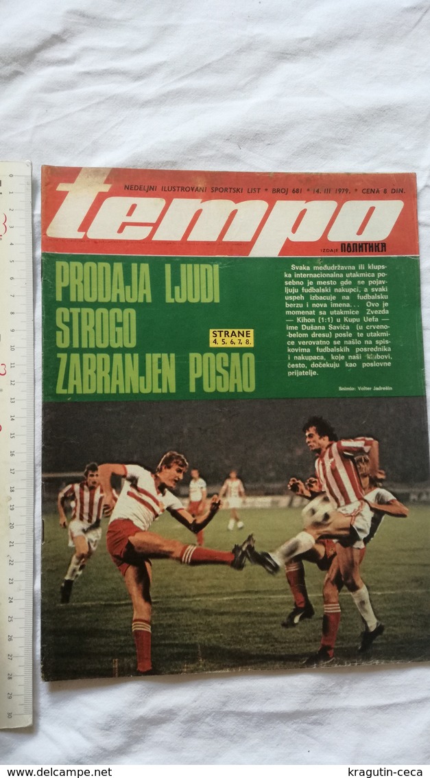 1979 TEMPO YUGOSLAVIA SERBIA SPORT FOOTBALL MAGAZINE NEWSPAPERS INTERNATIONAL SALES PLAYERS TRANSFERS PLANICA SKIING SKI - Andere & Zonder Classificatie