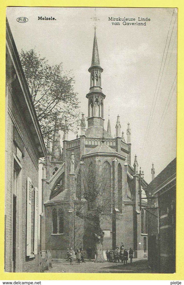 * Melsele (Beveren Waas - Gaverland) * (PIB - P.I.B.) Mirakuleuze Linde Gaverland, Arbre, église, Tilleul, Animée - Beveren-Waas