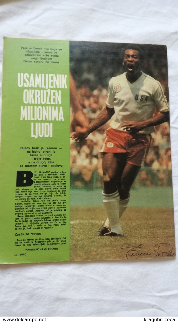 1979 TEMPO YUGOSLAVIA SERBIA SPORT FOOTBALL MAGAZINE NEWSPAPERS Pele Athletics HANDBALL UEFA LEAGUE - Autres & Non Classés