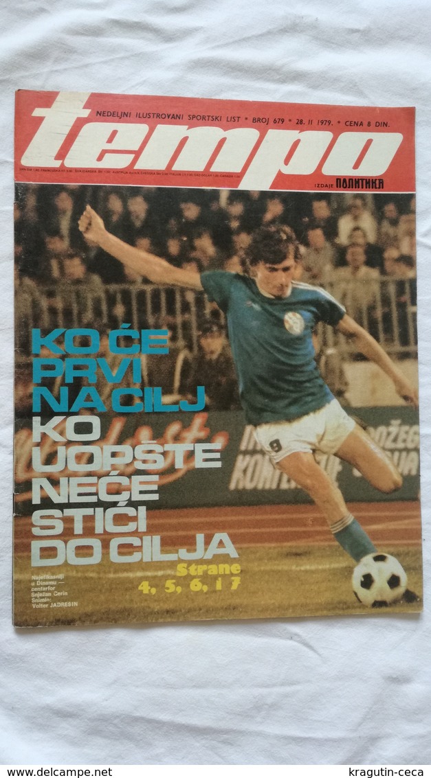 1979 TEMPO YUGOSLAVIA SERBIA SPORT FOOTBALL MAGAZINE NEWSPAPERS Pele Athletics HANDBALL UEFA LEAGUE - Autres & Non Classés