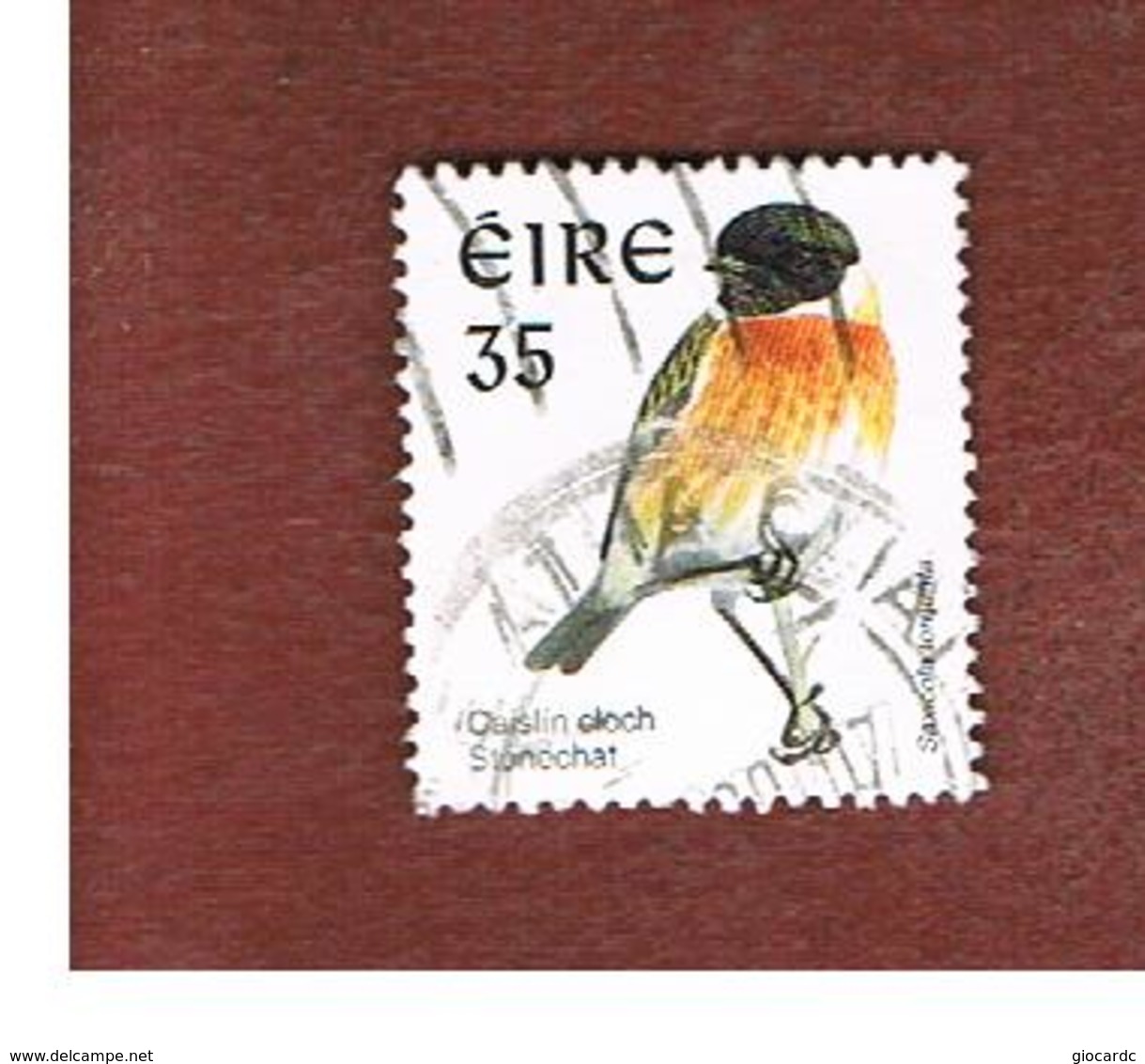 IRLANDA (IRELAND) - SG 1054  - 1998   BIRDS: SAXICOLA TORQUATA    - USED - Usati