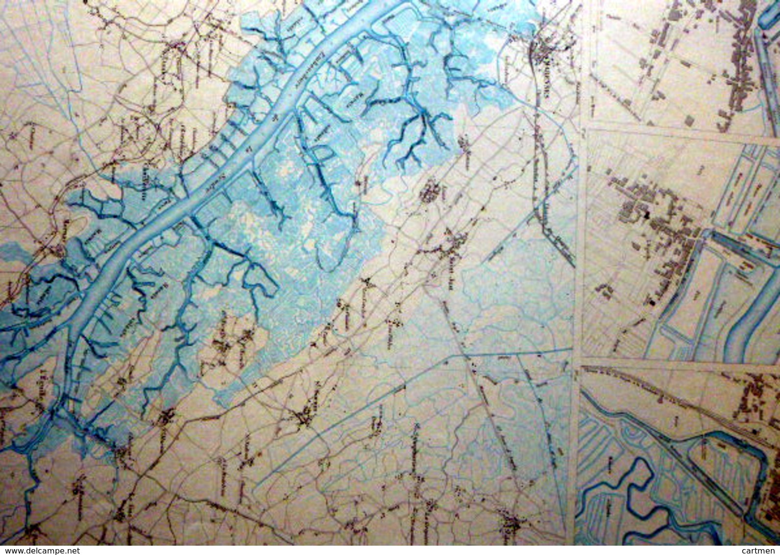 17 LA TREMBLADE LA SEUDRE RIBEROU PLAN DU PORT ET DE LA VILLE  EN 1886  DE L'ATLAS DES PORTS DE FRANCE 49 X 66 Cm - Nautical Charts