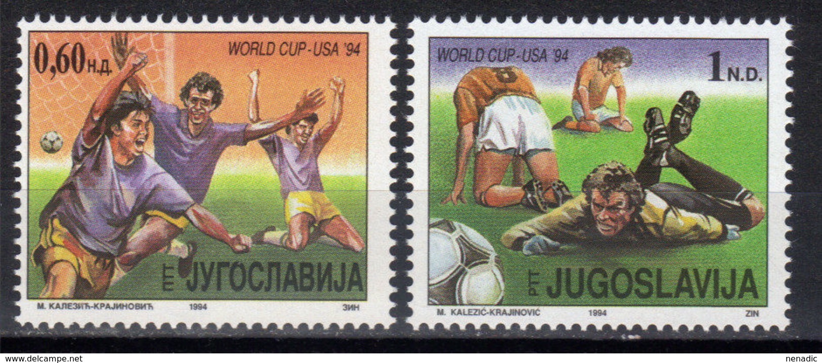 Yugoslavia,World Cup-USA '94. 1994.,MNH - Neufs