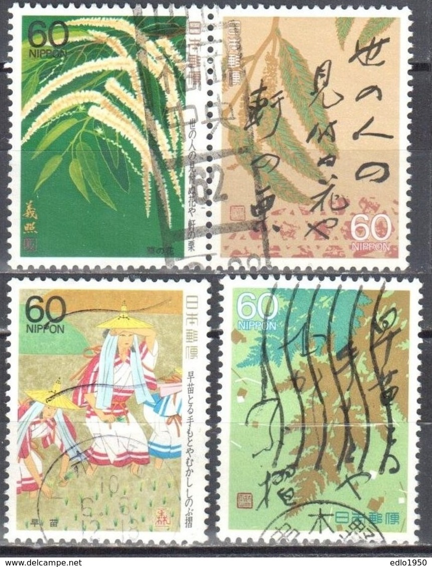 Japan 1987 - Mi.1749-52 - Used - Used Stamps
